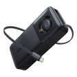 Baterie externa Baseus Free2Pull (P10073700123-00), with Retractable USB-C Cable, Type-C, Display, 20000mAh, 65W, 0.7m, Negru