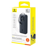 Baterie externa Baseus Free2Pull (P10073700123-00), with Retractable USB-C Cable, Type-C, Display, 20000mAh, 65W, 0.7m, Negru