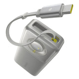 Baterie externa Baseus Free2Pull (P10073700843-00), with Retractable USB-C Cable, Type-C, Display, 20000mAh, 65W, 0.7m, Gri