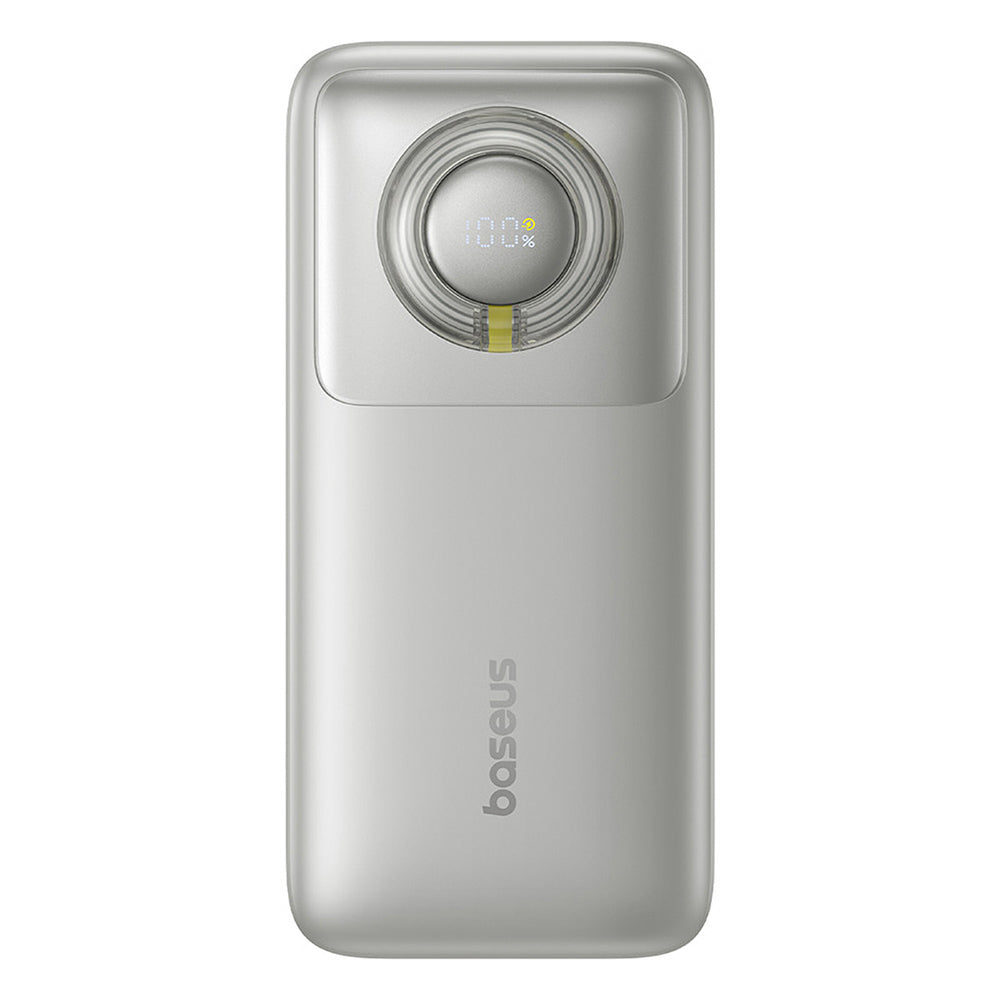 Baterie externa Baseus Free2Pull (P10073700843-00), with Retractable USB-C Cable, Type-C, Display, 20000mAh, 65W, 0.7m, Gri
