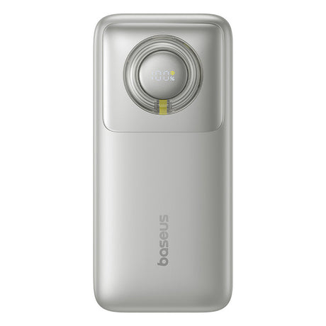 Baterie externa Baseus Free2Pull (P10073700843-00), with Retractable USB-C Cable, Type-C, Display, 20000mAh, 65W, 0.7m, Gri