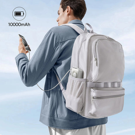 Baterie externa Baseus Free2Pull (P10073701843-00), with Retractable USB-C Cable, Type-C, Display, 10000mAh, 30W, 0.7m, Gri