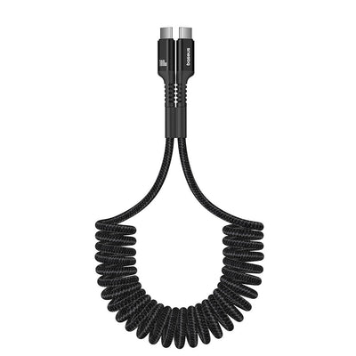 Cablu Baseus Fish-Eye (P10320203111-00), USB-C, 100W, 1m, Negru