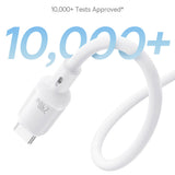 Cablu Baseus PicoGo (P10376800211-00), Magnetic, Type-C to Type-C, 240W, Fast Charging, 480Mbps, Silicone, 1m, Alb
