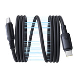 Cablu Baseus PicoGo (P10376800121-00), Magnetic, Type-C to Type-C, 240W, Fast Charging, 480Mbps, Silicone, 1m, Negru