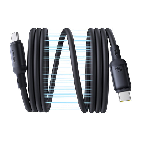 Cablu Baseus PicoGo (P10376800121-00), Magnetic, Type-C to Type-C, 240W, Fast Charging, 480Mbps, Silicone, 1m, Negru