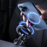 Suport Techsuit AirFix (S1), with Metal Ring, Air Vent Mount, MagSafe Compatible, N52, 360° Rotation, Negru