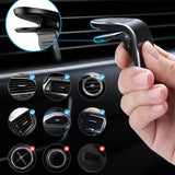 Suport Techsuit AirGrip (S7), Waterfall-Shaped, Magnetic Secure Grip for Air Vent, Clamp Grip, Negru / Silver