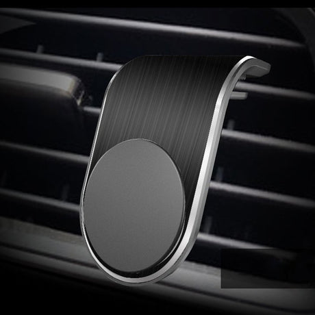 Suport Techsuit AirGrip (S7), Waterfall-Shaped, Magnetic Secure Grip for Air Vent, Clamp Grip, Negru / Silver