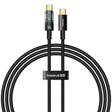 Cablu Baseus Explorer (P10319704111-00), Type-C, Fast Charge, 100W, with Auto Shutdown, Naylon, 2m, Cluster Black