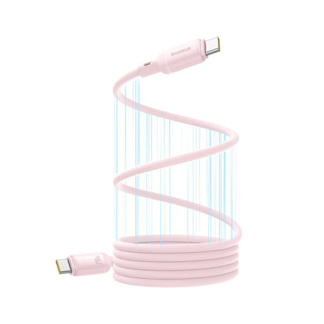 Cablu Baseus PicoGo (P10376800411-00), Magnetic, Type-C to Type-C, 240W, Fast Charging, 480Mbps, Silicone, 1m, Roz