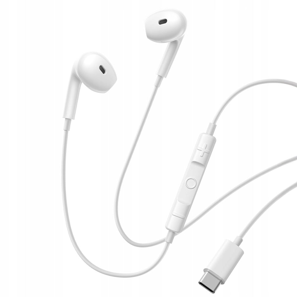 Casti Baseus Wired Earphones Encok CZ19 (A00182201213-00), Type-C, 13mm Drivers, 60° Semi-in-Ear, Omni-Directional Mic, Alb