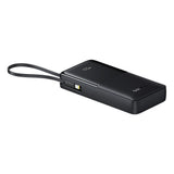 Baterie externa Baseus Bipow 2 (P10077101113-01), with Built-in USB-C Cable, Type-C, USB, Smart Display, 20000mAh, 20W, Negru
