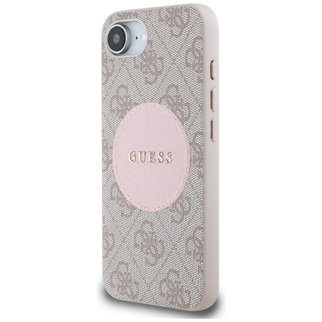 Husa de protectie Guess 4G Circle Classic Logo MagSafe (GUHMPSE4P4PGRSGP) compatibil cu iPhone 16e / iPhone 17e, Roz