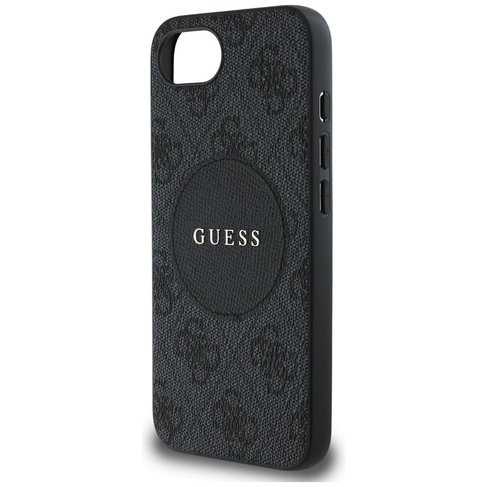 Husa de protectie Guess 4G Circle Classic Logo MagSafe (GUHMPSE4P4PGRSGK) compatibil cu iPhone 16e / iPhone 17e, Negru