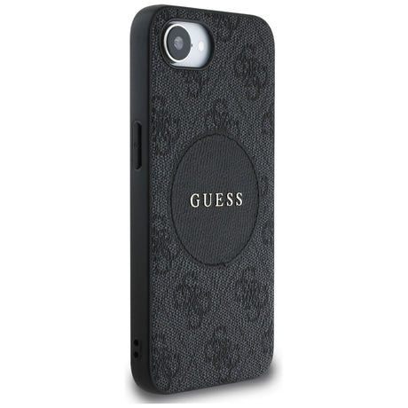 Husa de protectie Guess 4G Circle Classic Logo MagSafe (GUHMPSE4P4PGRSGK) compatibil cu iPhone 16e / iPhone 17e, Negru