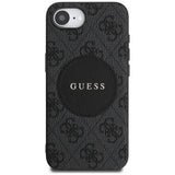 Husa de protectie Guess 4G Circle Classic Logo MagSafe (GUHMPSE4P4PGRSGK) compatibil cu iPhone 16e / iPhone 17e, Negru