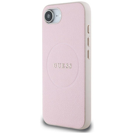 Husa de protectie Guess Grained Gold Ring MagSafe (GUHMPSE4PGHSMMP) compatibil cu iPhone 16e / iPhone 17e, Roz