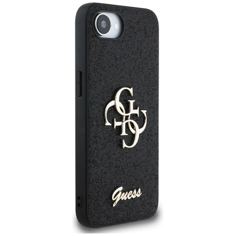 Husa de protectie Guess Glitter Fixed Big 4G (GUHCPSE4HG4SGK) compatibil cu iPhone 16e / iPhone 17e, Negru