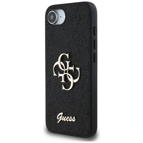 Husa de protectie Guess Glitter Fixed Big 4G (GUHCPSE4HG4SGK) compatibil cu iPhone 16e / iPhone 17e, Negru