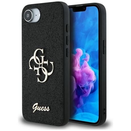 Husa de protectie Guess Glitter Fixed Big 4G (GUHCPSE4HG4SGK) compatibil cu iPhone 16e / iPhone 17e, Negru