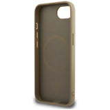 Husa de protectie Guess Grained PU Triangle Logo MagSafe (GUHMPSE4PGTSPSW) compatibil cu iPhone 16e / iPhone 17e, Maro