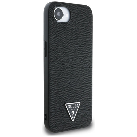Husa de protectie Guess Grained PU Triangle Logo MagSafe (GUHMPSE4PGTSPSK) compatibil cu iPhone 16e / iPhone 17e, Negru