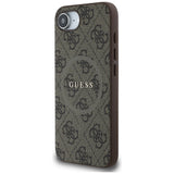 Husa de protectie Guess 4G Ring Classic Logo MagSafe (GUHMPSE4G4GFRW) compatibil cu iPhone 16e / iPhone 17e, Maro
