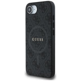 Husa de protectie Guess 4G Ring Classic Logo MagSafe (GUHMPSE4G4GFRK) compatibil cu iPhone 16e / iPhone 17e, Negru