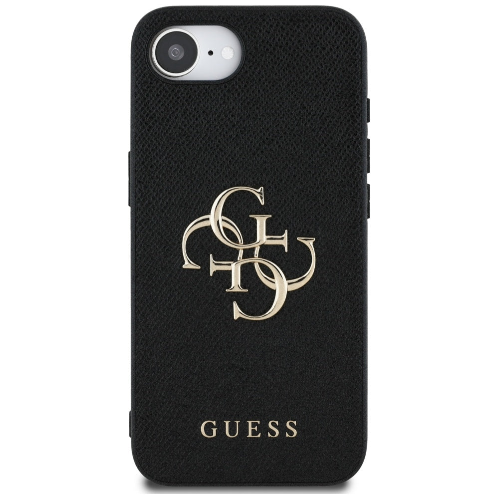 Husa de protectie Guess Hardcase 4G Grained Big and Classic Logo (GUHCPSE4PGT4MBK) compatibil cu iPhone 16e / iPhone 17e, Negru