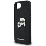 Husa de protectie Karl Lagerfeld Hardcase Glitter Fixed (KLHCPSE4PFGKCPK) compatibil cu iPhone 16e / iPhone 17e, Karl&Choupette Head