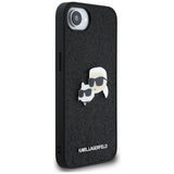 Husa de protectie Karl Lagerfeld Hardcase Glitter Fixed (KLHCPSE4PFGKCPK) compatibil cu iPhone 16e / iPhone 17e, Karl&Choupette Head