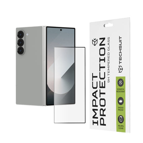 Folie de protectie Techsuit 111D Full Cover / Full Glue Glass compatibil cu Samsung Galaxy Z Fold6, Negru