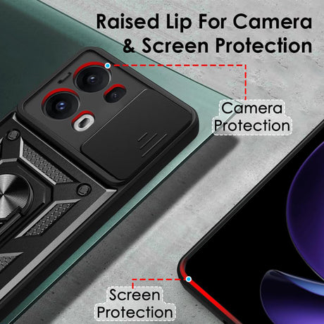 Husa de protectie Techsuit CamShield Series compatibil cu Oppo Reno13 Pro, Roz Auriu