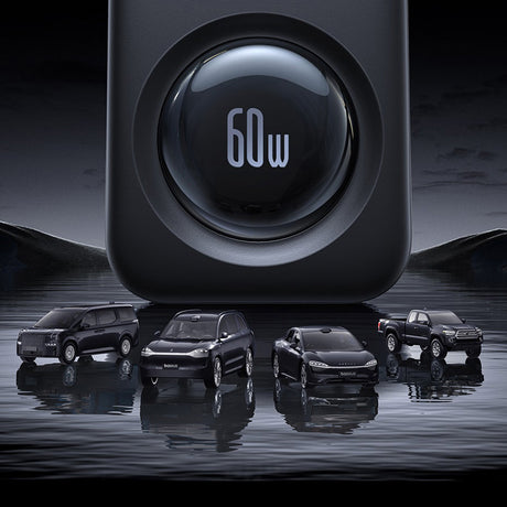 Incarcator Baseus Car PrimeTrip VW1 (C00069000121-00), 3x USB, 3x Type-C, 105W, Fast Charge, 60W Retractable Cable, Negru