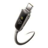 Cablu Baseus Vipow (P10381802851-00), Type-C, Fast Charging, Display, Sleep Mode, 100W, 1m, Galaxy Natural Titanium