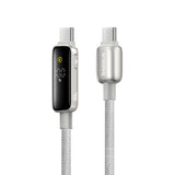 Cablu Baseus Vipow (P10381802851-01), Type-C, Fast Charging, Display, Sleep Mode, 100W, 2m, Galaxy Natural Titanium