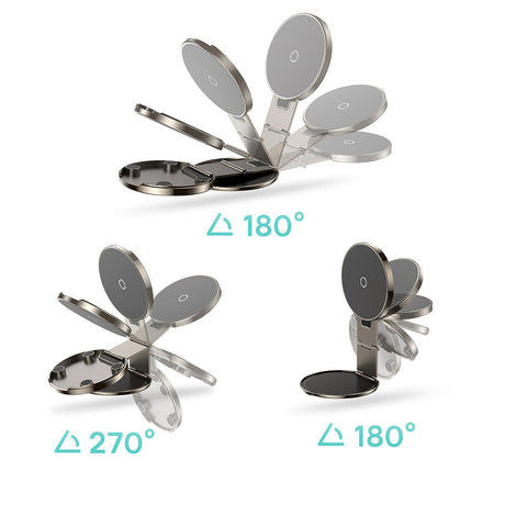 Suport Baseus PrimeTrip VX1 Versatile (C4016900C123-00), for Travel, Magnetic, Ultra-Thin, Foldable, Negru