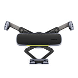 Suport Baseus (C40483401813-00), for Phone/Tablet, Leather Finish, Retractable Arms, Auto Clamping, Negru Silver