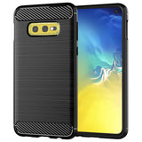 Husa pentru Samsung Galaxy S10e - Techsuit Carbon Silicone - Black