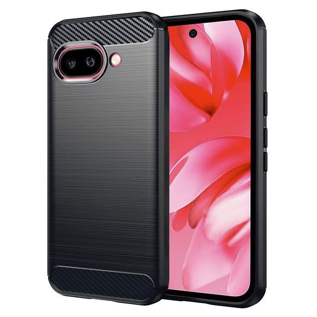 Husa de protectie Techsuit Carbon Silicone compatibil cu Google Pixel 9a, Negru