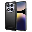Husa de protectie Techsuit Carbon Silicone compatibil cu Xiaomi Redmi Note 14 Pro 5G / Poco X7, Negru