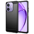 Husa de protectie Techsuit Carbon Silicone compatibil cu Oppo A40 4G / A60 5G, Negru