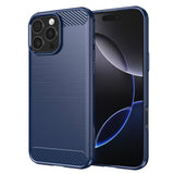 Husa de protectie Techsuit Carbon Silicone compatibil cu iPhone 16 Pro Max, Albastru