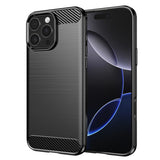 Husa de protectie Techsuit Carbon Silicone compatibil cu iPhone 16 Pro Max, Negru