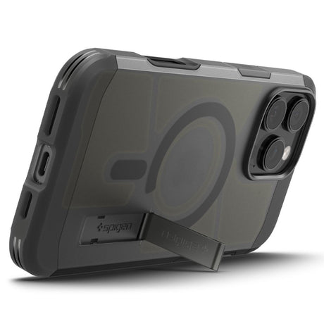 Husa de protectie Spigen Tough Armor MagSafe (ACS09070) compatibil cu iPhone 16 Pro Max, Frost Black