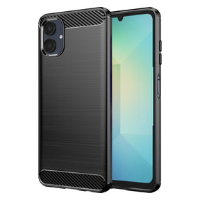 Husa de protectie Techsuit Carbon Silicone compatibil cu Samsung Galaxy A06, Negru