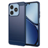 Husa de protectie Techsuit Carbon Silicone compatibil cu Realme C61 / Realme C63, Albastru