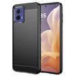 Husa de protectie Techsuit Carbon Silicone compatibil cu Motorola Moto G85, Negru