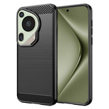 Husa de protectie Techsuit Carbon Silicone compatibil cu Huawei Pura 70 Ultra, Negru